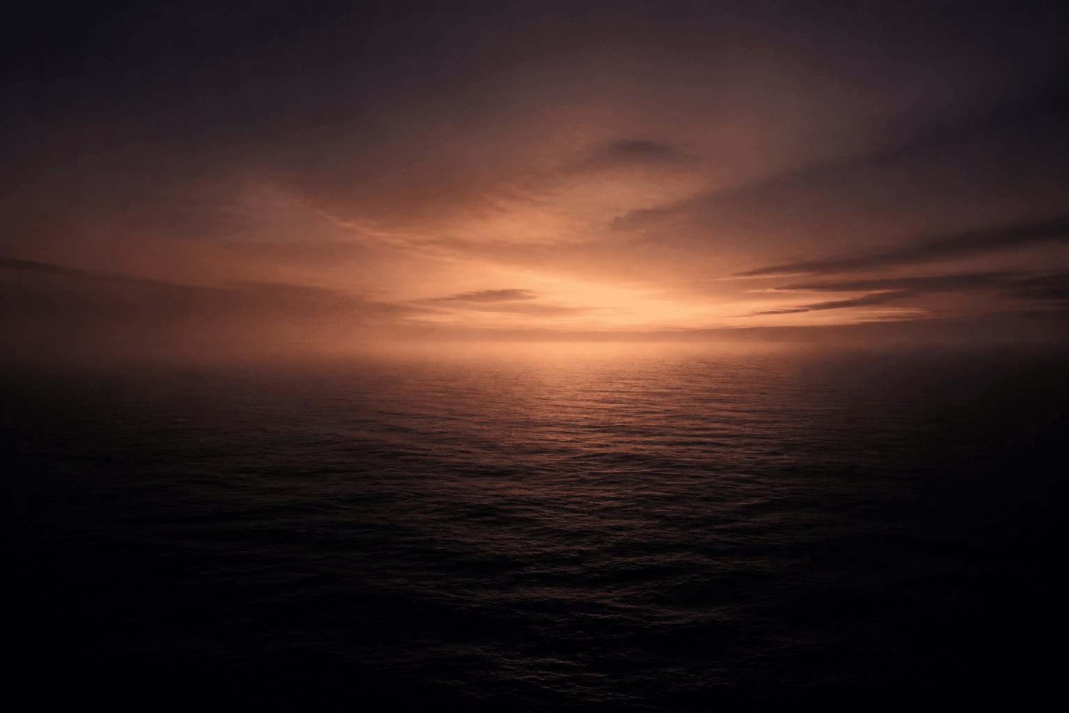 Open ocean horizon